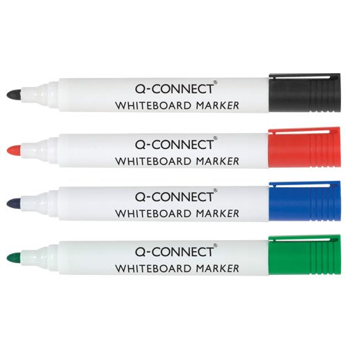 Q-Connect Drywipe Marker Pen Assorted (Pack of 4) -
