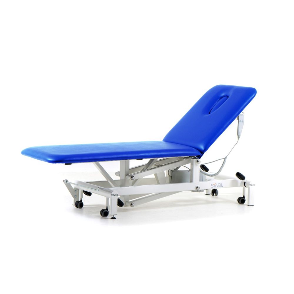 Komfort 2-Section Electric / White Frame / Mid Blue Upholstery -