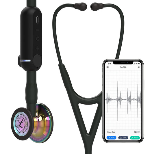 Littmann CORE Digital Stethoscope 8572 - High Polish Rainbow - Over Engraved - Littmann Stethoscopes