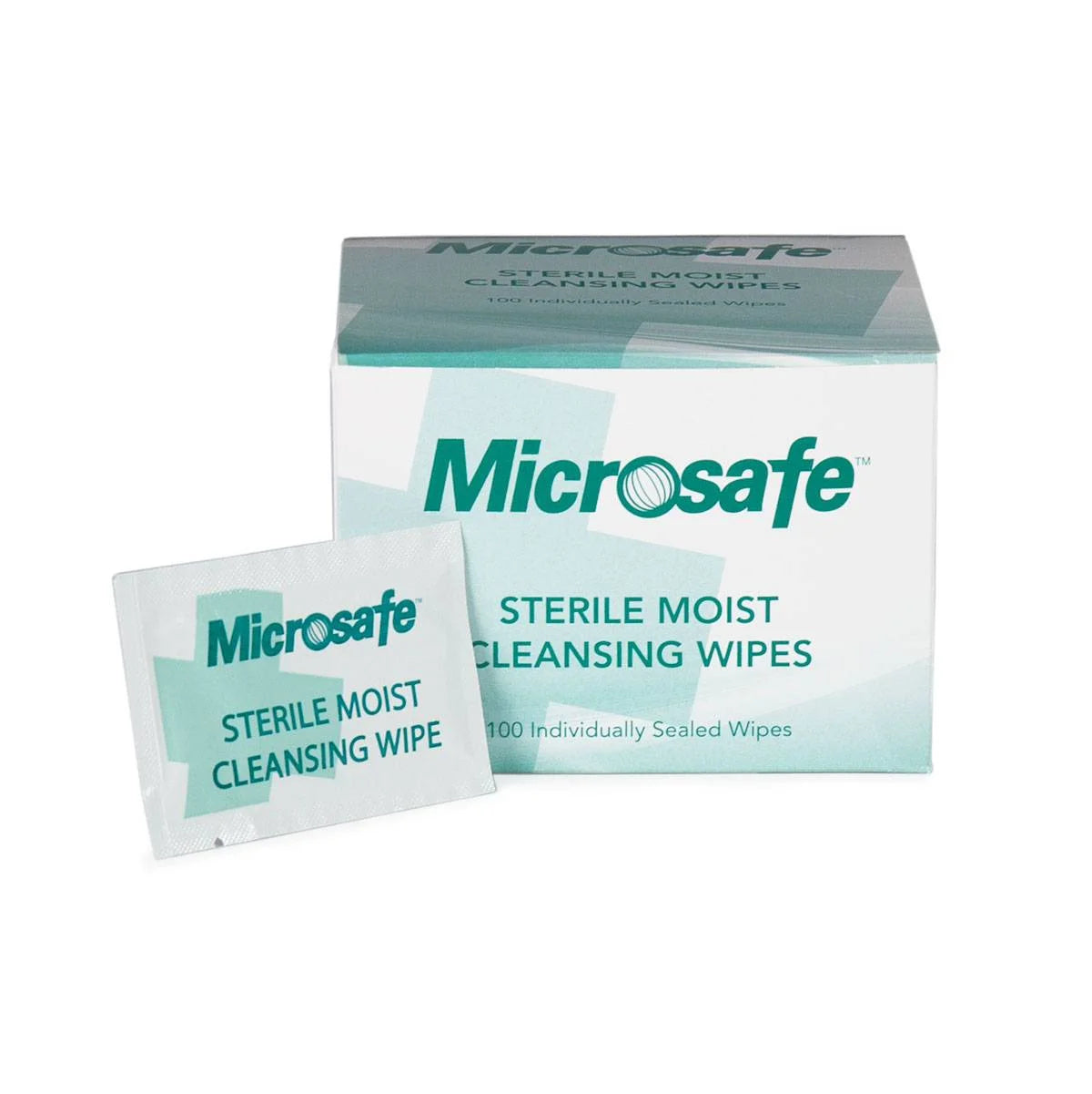 Microsafe Sterile Saline Cleaning Wipes - Box of 100 -