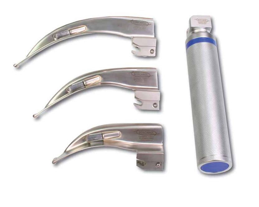 Boscarol Light Laryngoscope Set - 3 Macintosh Blades -