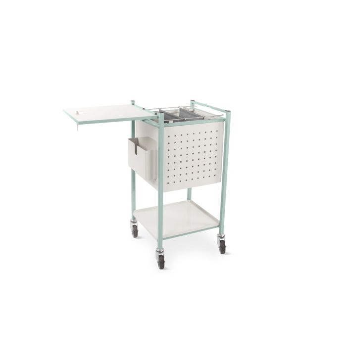Medical Records Locking Trolley - Electronic Push Button Lock - Bristol Maid