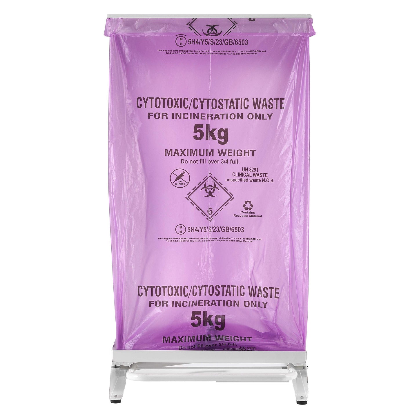 Purple - Cytotoxic Bag - Large 90L - Roll of 50 -