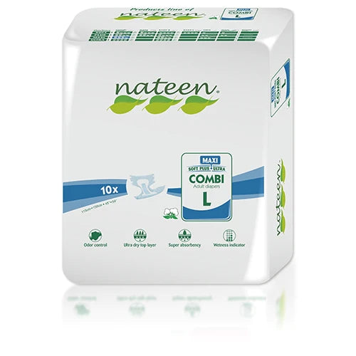 Nateen All-in-one maxi night time (absorbs 3900ml) x 10 Pack - Extra Large Max - TannerBros