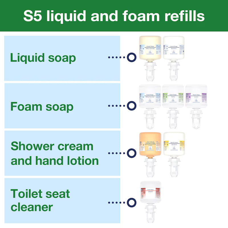 Tork Mini Soap and Sanitiser Dispenser White S5 -