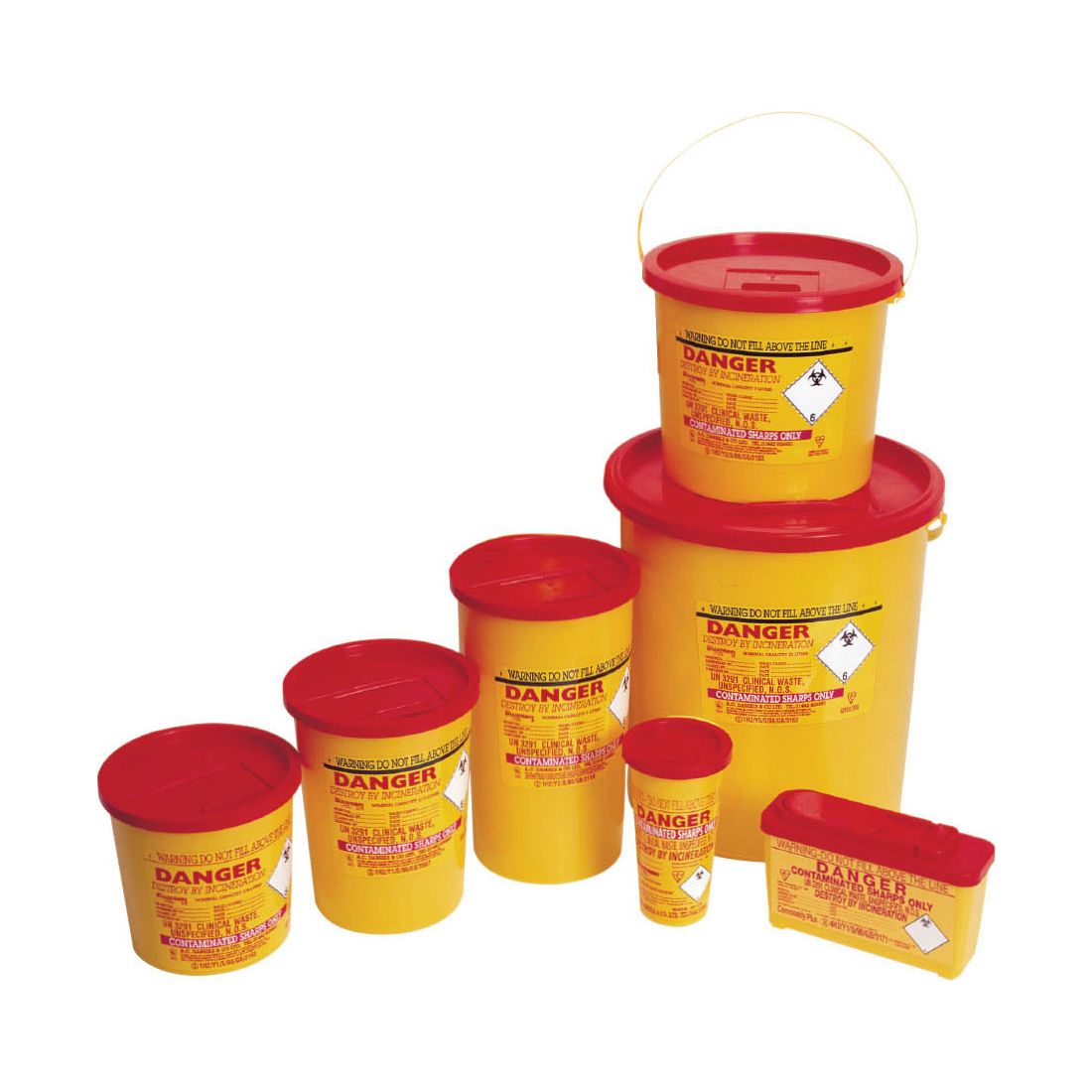 Sharps Bin with Orange Lid - Albert Waeschle