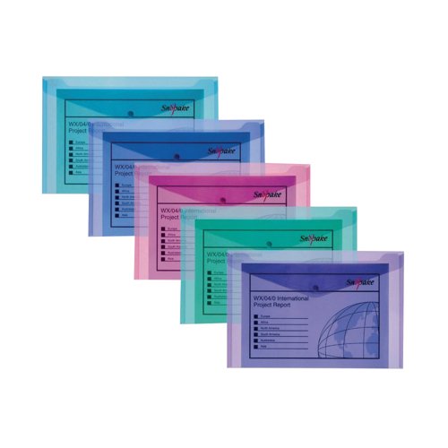 Snopake Polyfile A5 Electra Assorted (Pack of 5)