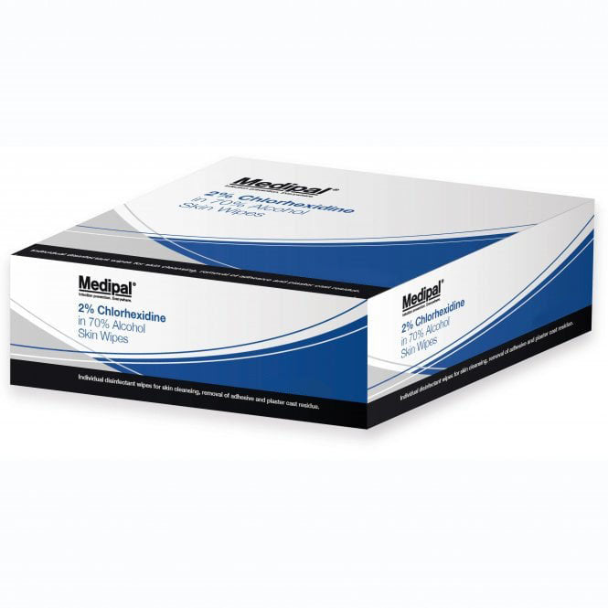 Medipal 70% Alcohol Chlorhexidine Skin Wipes - Pack of 100 - MediPal