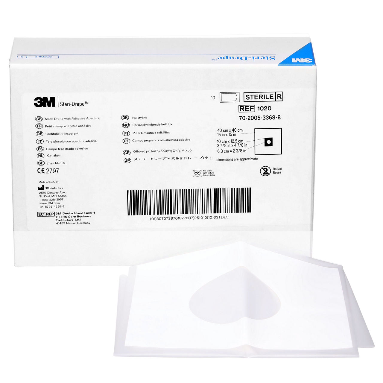 3M™ Steri-Drape™ Small Drape with Adhesive Aperture - Pack of 10 -