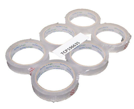 Polypropylene Clear Tape 24mm x 33mm - Pack of 6 -
