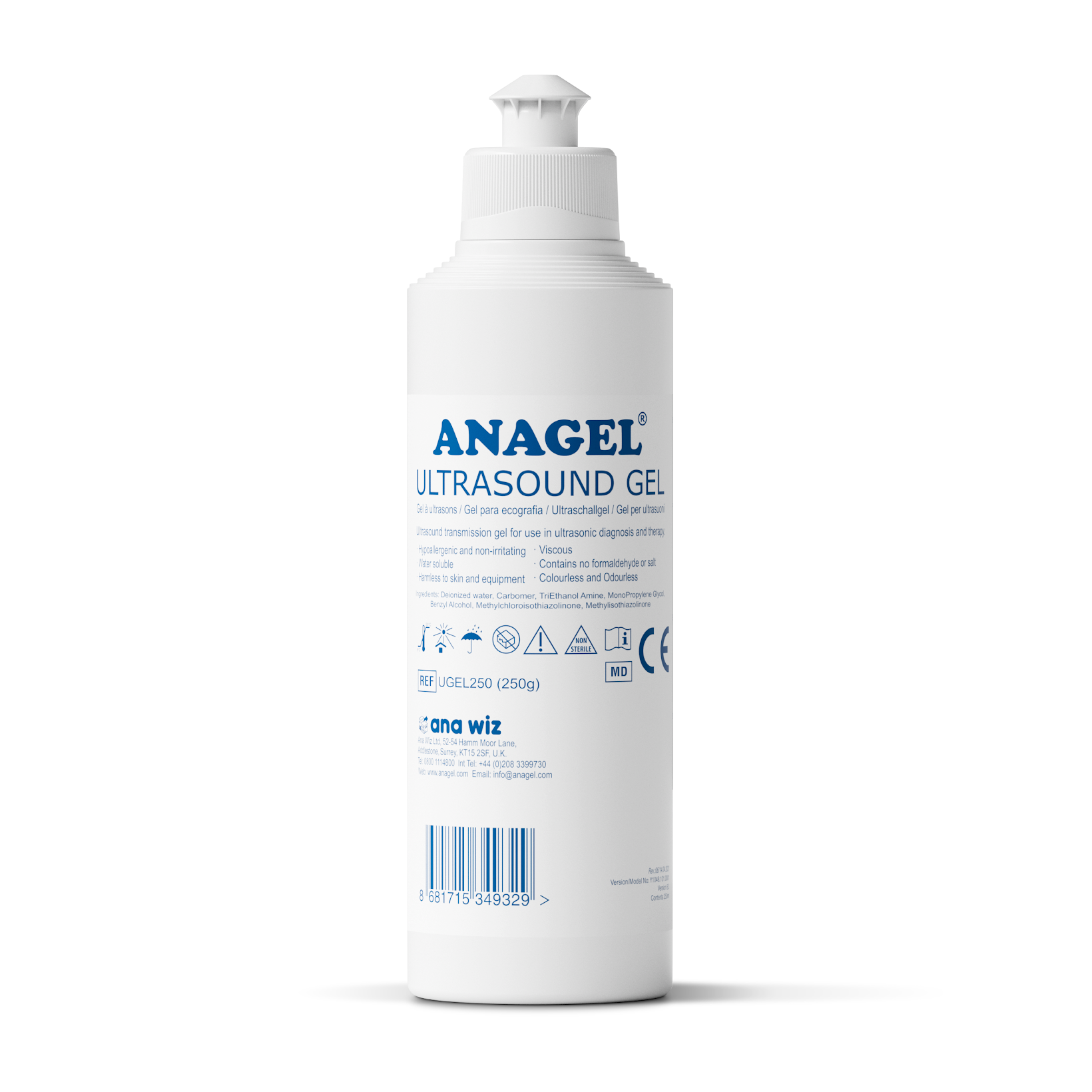 Anagel Ultrasound Gel - 250ml – Medisave UK