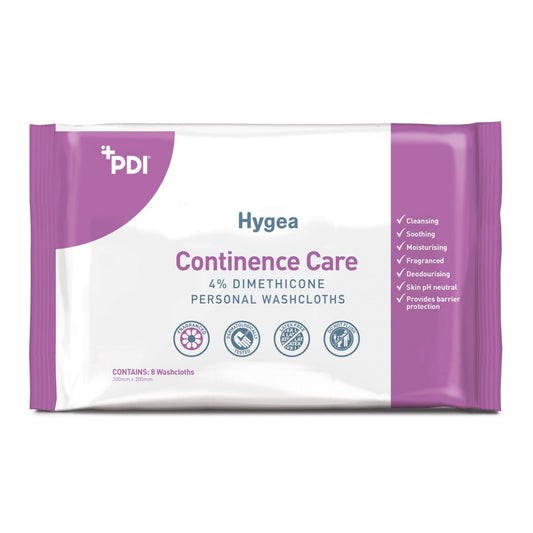 PDI Hygea Body Care Wipes - Fragranced x 8 - CLEARANCE - Short Dated 09/2024