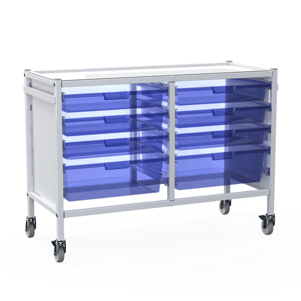 Shuttleworth Low Wide Double Medical Storage Trolley -