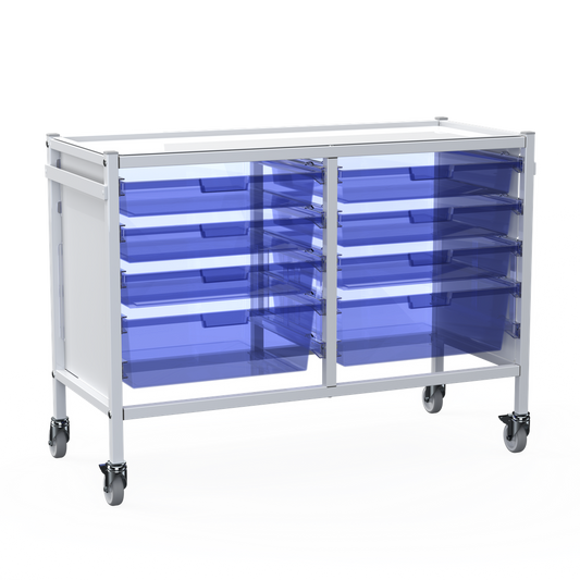 Shuttleworth Low Wide Double Medical Storage Trolley -