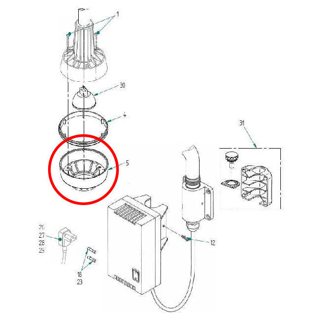 Front Housing - for Heine 5000 Examination Light -