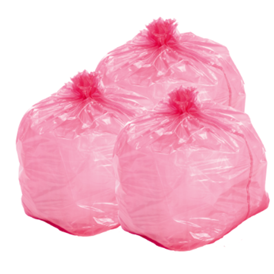 Soluble Strip Laundry Bags 35L - Red - Roll of 50 - Super Poly