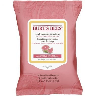 Facial Cleansing Towelettes Pink Grapefruit (30 towelettes per pack) - Burt's Bees