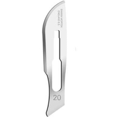 Surgical Scalpel Blade 20 - Carbon Steel - Sterile (Pack of 100) -