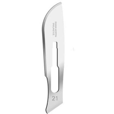 Surgical Scalpel Blade 21 - Carbon Steel - Sterile (Pack of 100) -