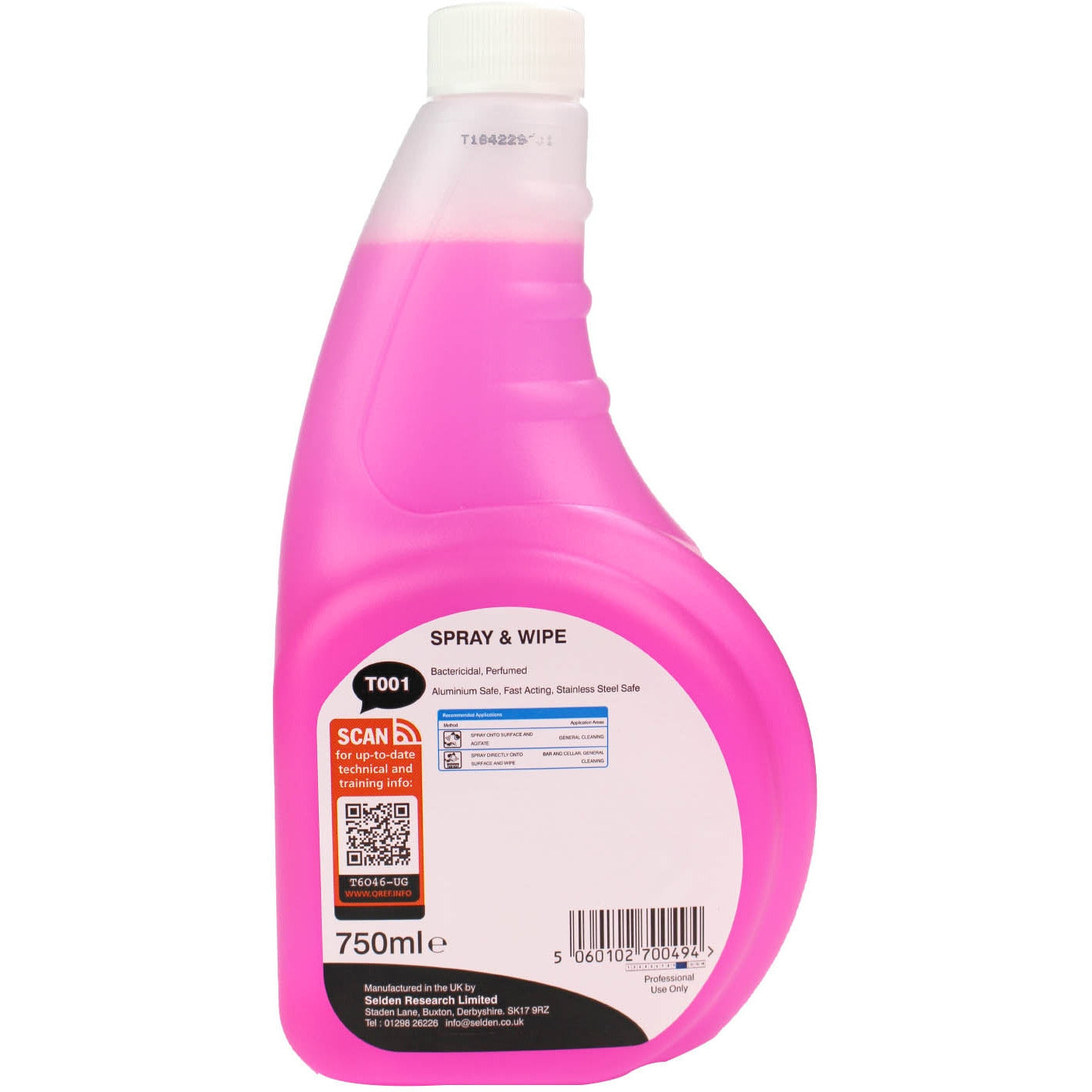Selden Spray Wipe Bacterial Cleaner 750ml