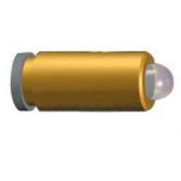 Welch Allyn gold PanOptic ophthalmoscope bulb displayed against a white background.