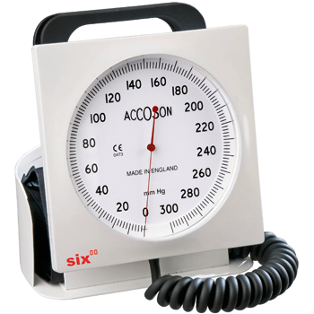 Accoson 6 Inch Aneroid Sphygmomanometer - Desk Model - Ambidex Cuff - Accoson