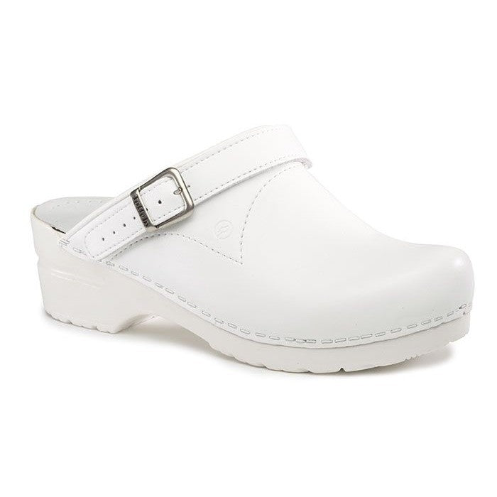 Flexiklog Unisex Flexible Clog with Elasticated Heel Strap - White -