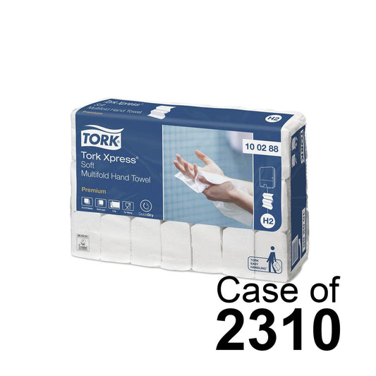 Tork Xpress Soft Multifold Hand Towel 2Ply - 100288 - Case of 21 Rolls x 110 Sheets - Tork