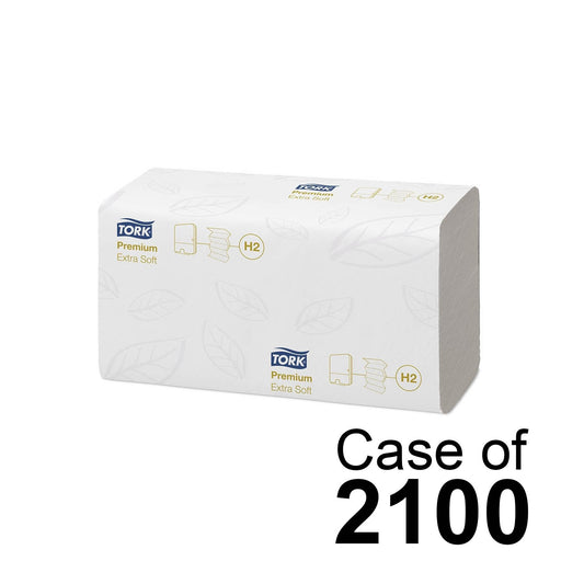 Tork Xpress Extra Soft Multifold Hand Towel Premium 2Ply - 100297 - Case of 21 x 100 Sheets - Tork