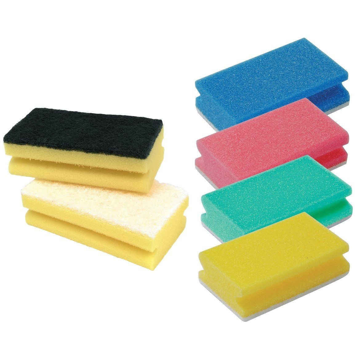 Finger Gripped Sponge Scourer - Pack of 10 -