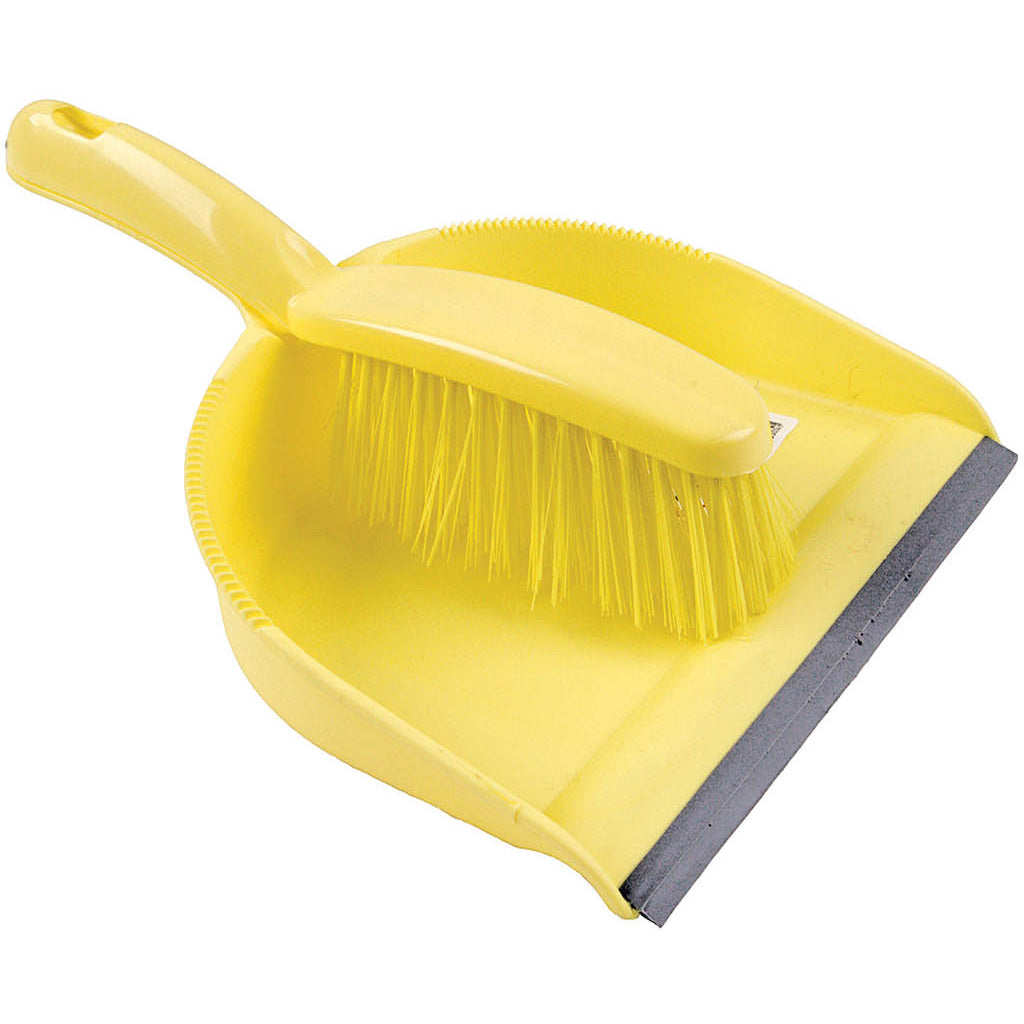 Retail Dustpan & Brush Set Stiff Bristles -