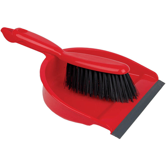 Professional Dustpan & Brush Set Stiff Bristles -