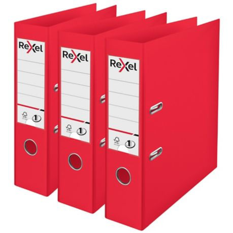 Rexel Choices A4 PP No.1 Lever Arch File 75mm, Spine, Red - Lyreco