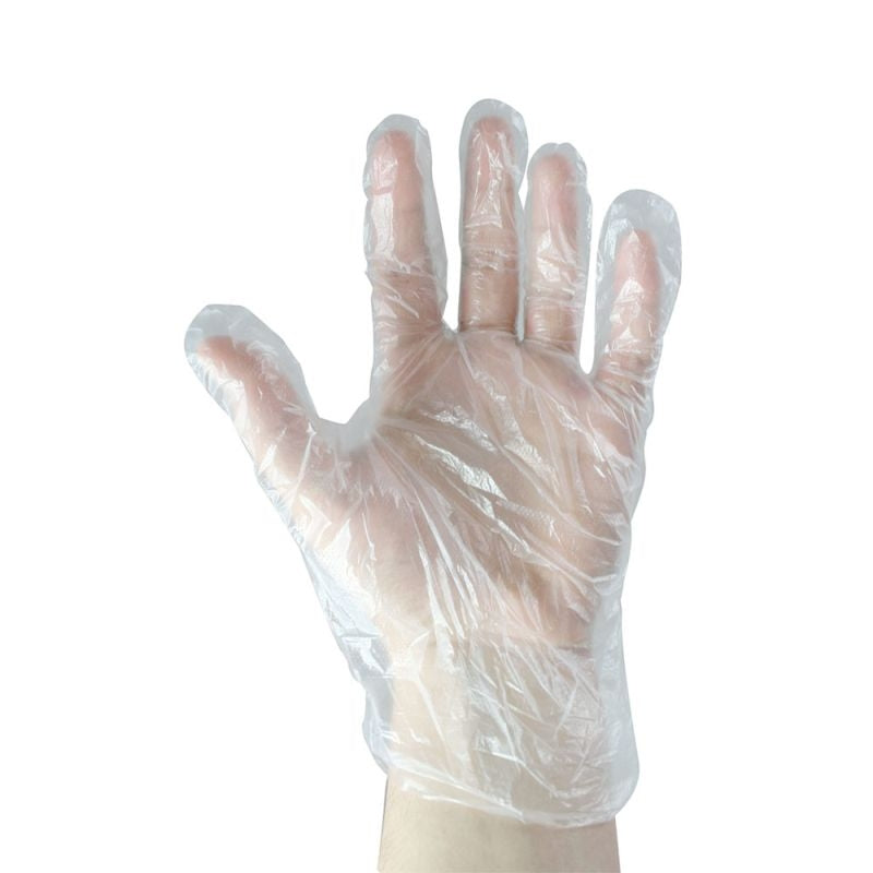Clear Polythene Gloves - Medium - Bag Of 100 - Shermond