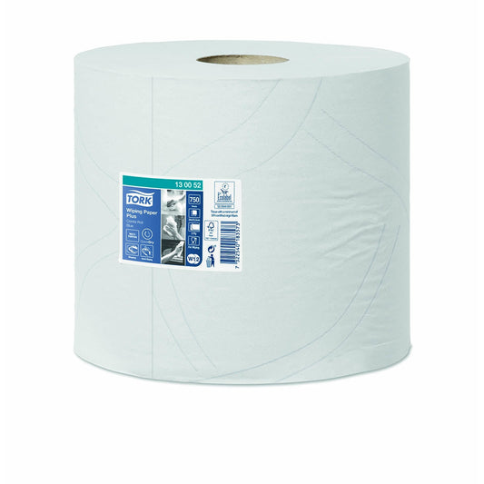 Tork Wiping Paper Plus White 2Ply - 130041 - 2 Rolls x 750 Sheets - Tork