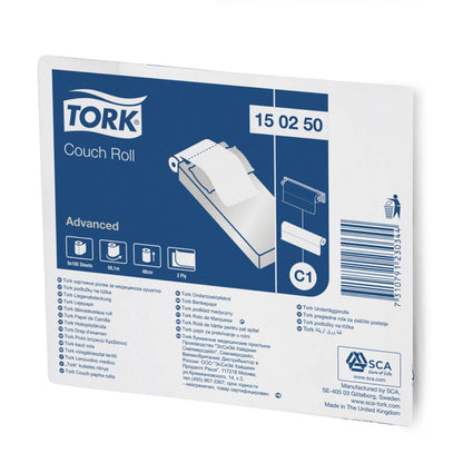 Tork Couch Roll Advanced White 2 Ply - 150250 - Case of 9 Rolls - 48cm/19" x 56m