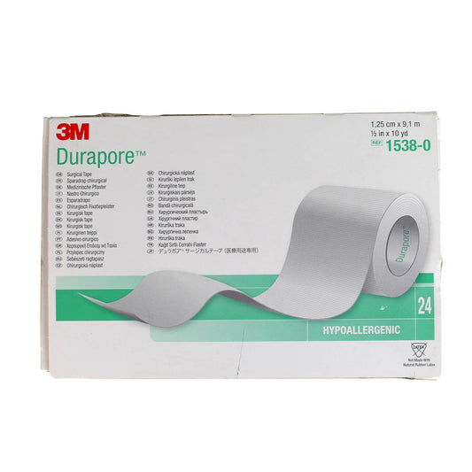 3M™ Durapore Surgical Tape 1.25cm x 9.14m - Box of 24