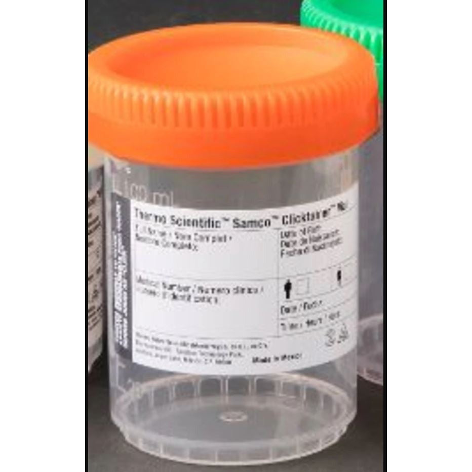 Thermo Scientific™ Samco™ Clicktainer™ Specimen Container 120ml - Orange x300 - Discontinued