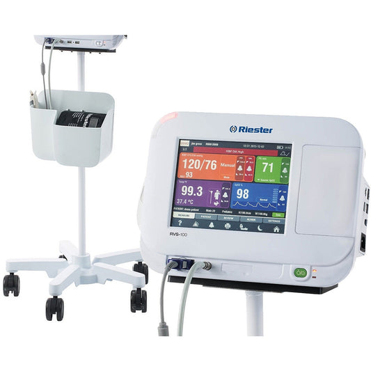 RVS-100 Advanced Vital Signs Monitor + FREE Mobile Stand + FREE Tympanic or Contactless Thermometer