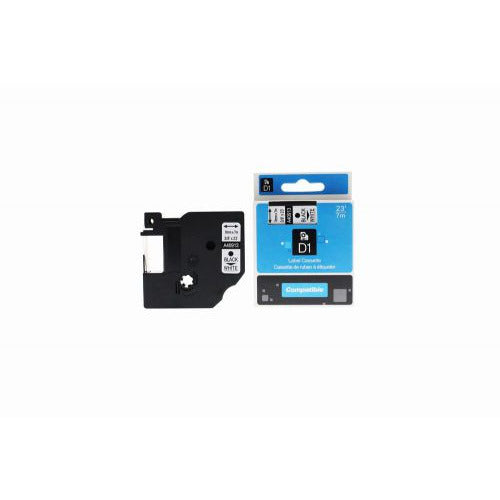 Dymo LM100 Labelling Tape Cassette 40913 S0720680 Black on WHighte - Compatible - Dymo