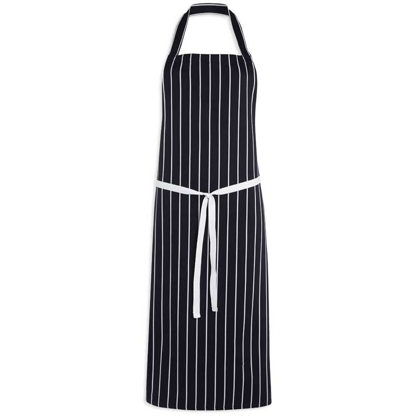Butchers bib apron - Navy With White stipes - 70cm Width - Alexandra