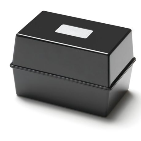 Black 203 X 127mm Card Index Box - Lyreco