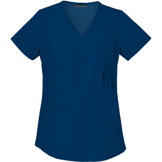 Cherokee Flexibles Maternity Mock-Wrap Tunic Top -