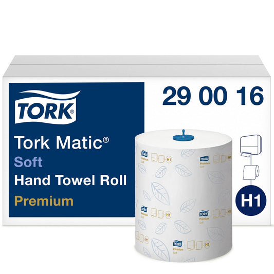 Tork Matic Premium Soft Hand Towel Roll White 2Ply - 100mtrs - Case of 6 Rolls