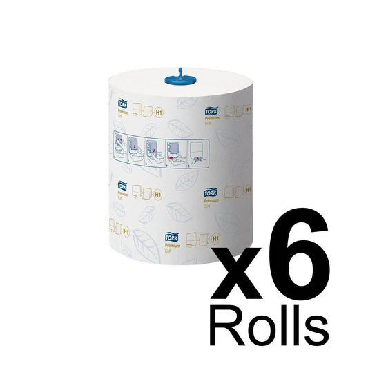 Tork Matic Premium Soft Hand Towel Roll White 2Ply - 100mtrs - Case of 6 Rolls - Tork
