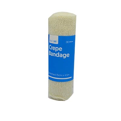 Blue Dot Crepe Bandage BP 10cm x 4.5mtr (Each) - Blue Dot