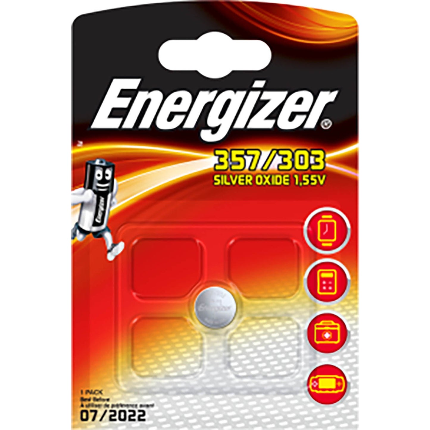 Energizer 357/303 Silver Oxide 1.55V - Box of 10 - Energizer
