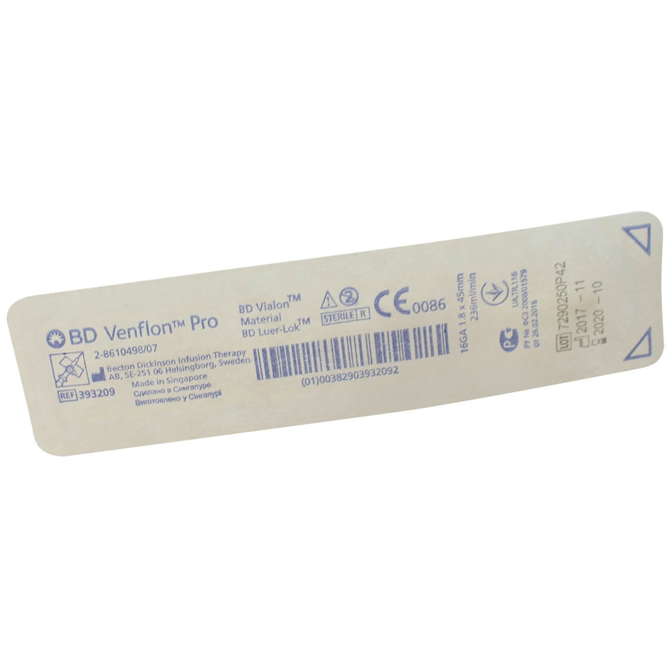 BD Venflon IV Catheter - 16g 45mm Ported & Winged x 50 - Becton Dickinson