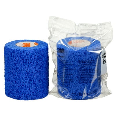 3M Coban Self-Adherent Bandage, BLUE, 7.5cm x 4.5m - Single