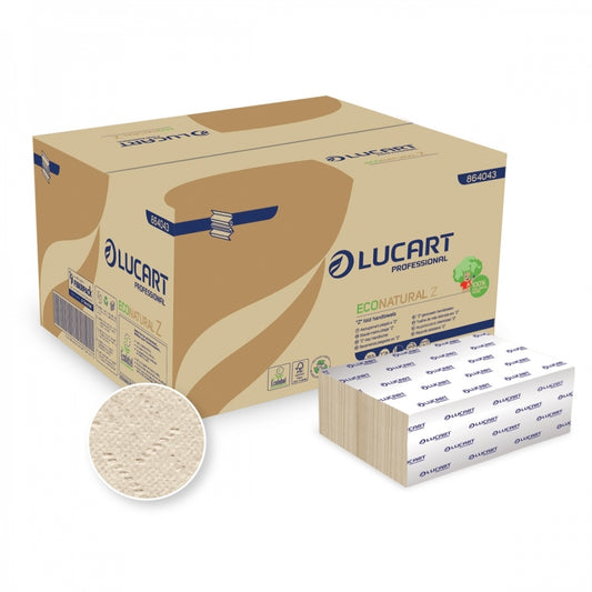 Eco Lucart Z-fold 2ply - Havana 22.5cm x 24cm (864043) - Pack 200 - Paperline